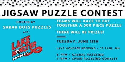 Imagem principal do evento Lake Monster Brewing Jigsaw Puzzle Contest