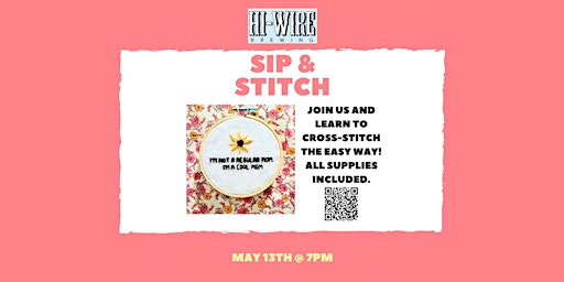 Imagem principal do evento Sip & Stitch - Mother's Day