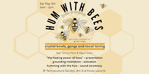 Imagem principal de Hum With  Bees - Crystal bowls, gongs, and vocal toning with the hive