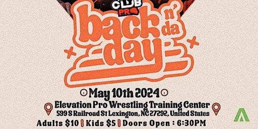 Imagem principal do evento Hit Club Pro Presents: Back N' Tha Day