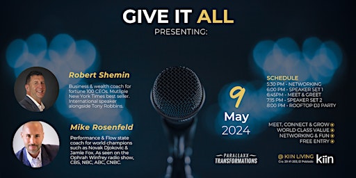 GIVE IT ALL Special: Robert Shemin & Mike Rosenfeld primary image