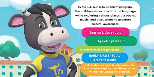 Hauptbild für LEAP Into Spanish - Summer 2024 (6 weeks @ $75)