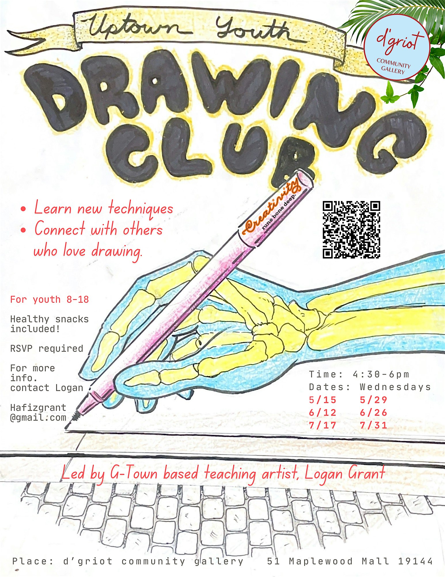 Uptown Youth Drawing Club @d'griot