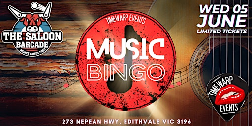 Imagem principal do evento Music Bingo @ The Saloon Barcade