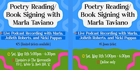 Poetry Reading/Book Signing + Live Podcast Recording with Marla Taviano