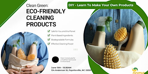 Image principale de Clean Green : Eco Friendly Cleaning Products - DIY Class
