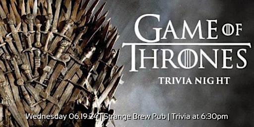 Imagem principal do evento Game Of Thrones Trivia Night