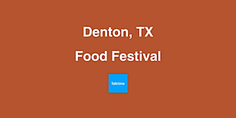 Food Festival - Denton