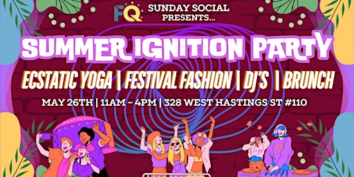 Primaire afbeelding van Summer Ignition Party:  Ecstatic Yoga, Brunch & Sunday Social