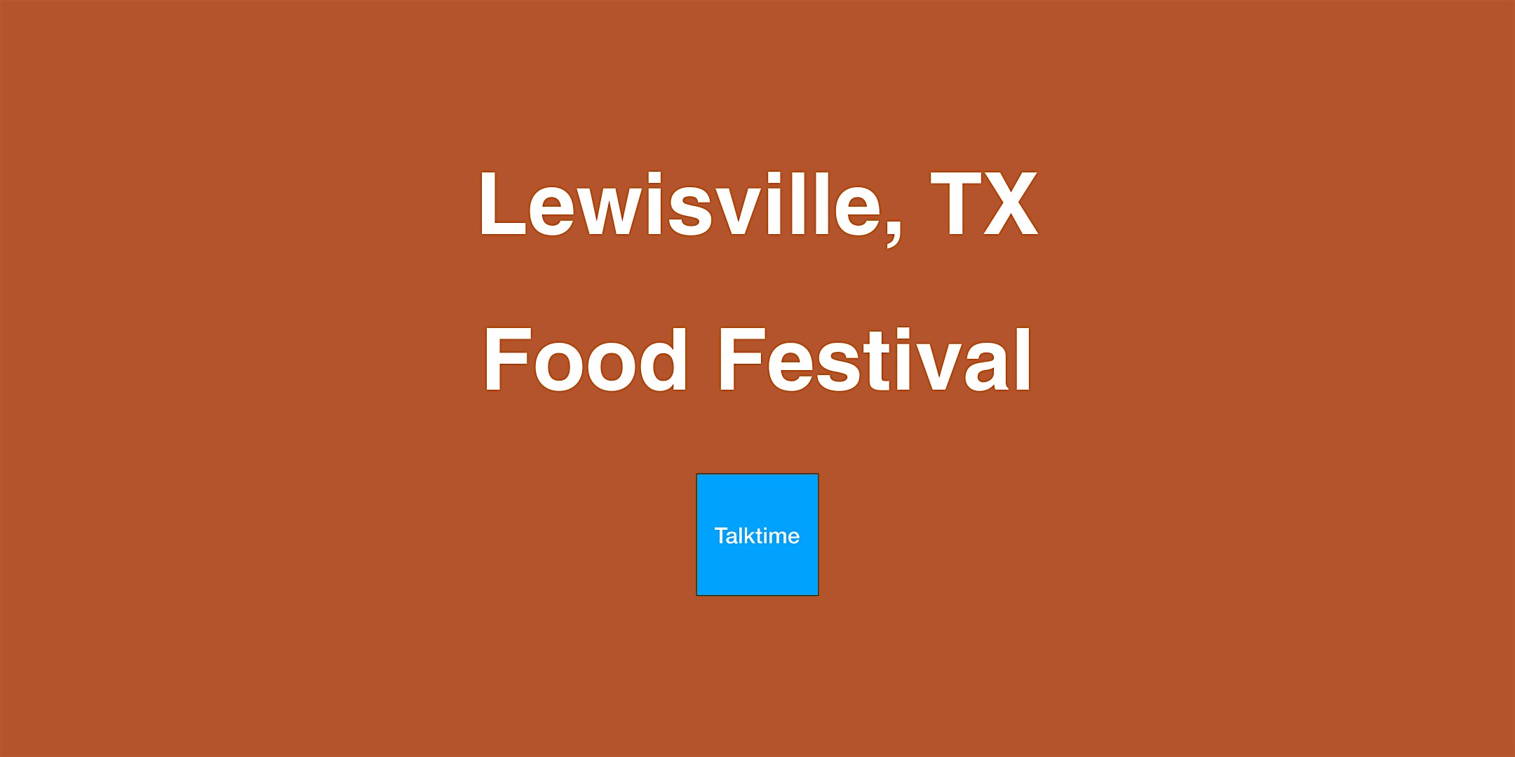 Food Festival - Lewisville