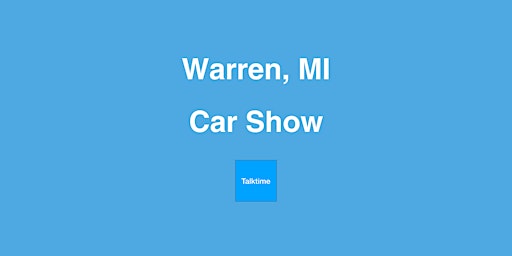 Car Show - Warren primary image