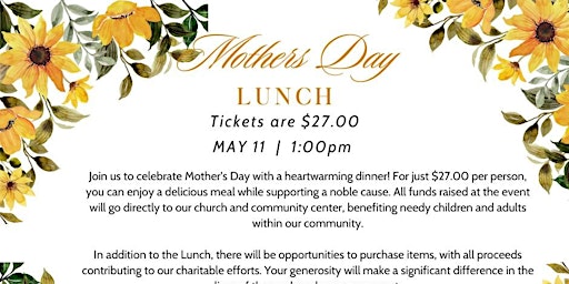 Image principale de Mothers Day Lunch