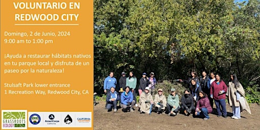Imagem principal do evento Voluntario en Redwood City: Restauración del hábitat en Stulsaft Park