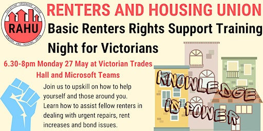 Primaire afbeelding van VIC Basic Renters' Rights Support Training