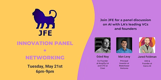 JFE Innovation Panel: Leveraging AI For Startup Success primary image