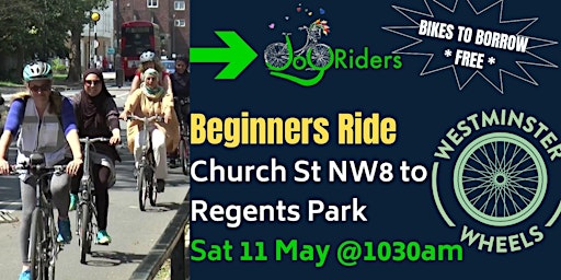 JoyRiders Beginners Ride: Church St NW8 to Regents Park primary image