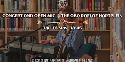 Hauptbild für Concert and Open Mic  at the OBA Roelof Hartplein