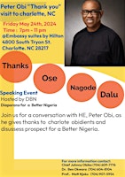 Peter Obi "Thank You" Visit to Charlotte, NC primary image