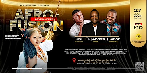 Imagem principal do evento Afrofusion: Love & Life EP - A Pre-Release Concert by Nnennaya Kelly
