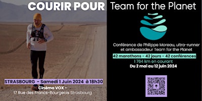 Imagem principal do evento Courir pour Team For The Planet - Cinema VOX - Strasbourg