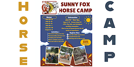 Imagem principal do evento Kids Summer Horse Camp 2024 - Sunny Fox Farms