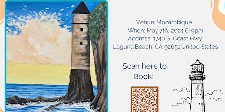 Laguna Beach Lighthouse Paint Night at Mozambique