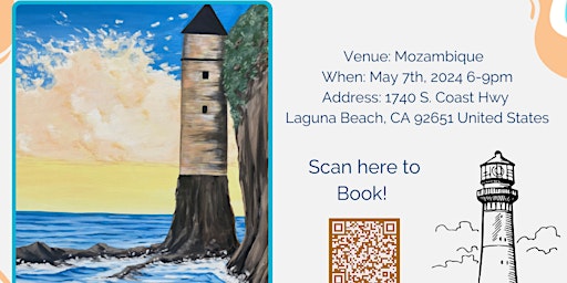 Laguna Beach Lighthouse Paint Night at Mozambique primary image
