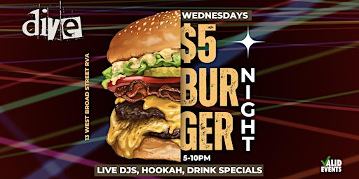Hauptbild für $5 Burger Night at Dive