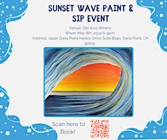 Hauptbild für Sunset Wave Paint and Sip Event- Winery Date Night