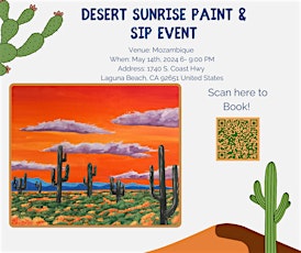Desert Sunrise Paint and Sip event in Laguna Beach