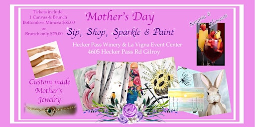 Primaire afbeelding van Mother's Day - Brunch, Shop, Sparkle & Paint