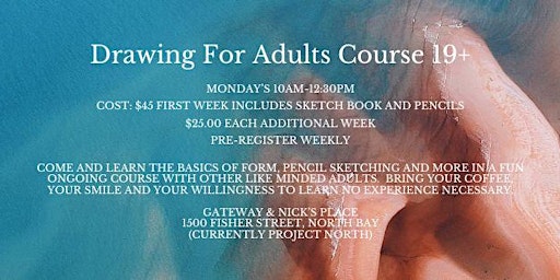 Primaire afbeelding van Drawing For Adults Course Ages 18+