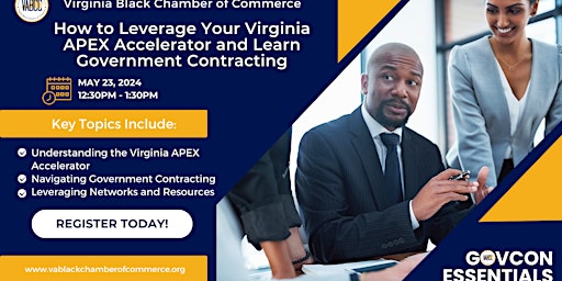 Leverage your Virginia APEX Accelerator and Learn Government Contracting  primärbild