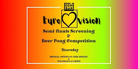 Eurovision - Semi finals Screening and Beer pong competition