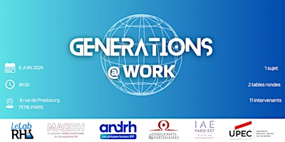 Image principale de Colloque RH - Generations @ Work