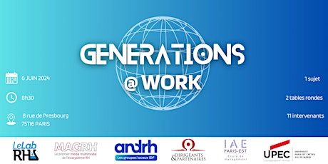 Colloque RH - Generations @ Work