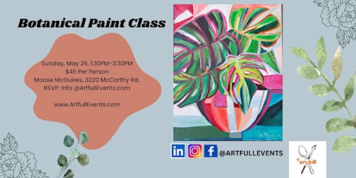 Family  Botanical Paint Class -Arfull Events primary image