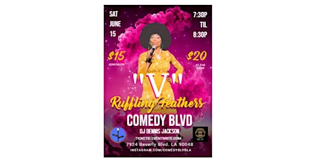 Saturday, June 15th, 7:30 PM - “V” Ruffling Feathers - Comedy Blvd!