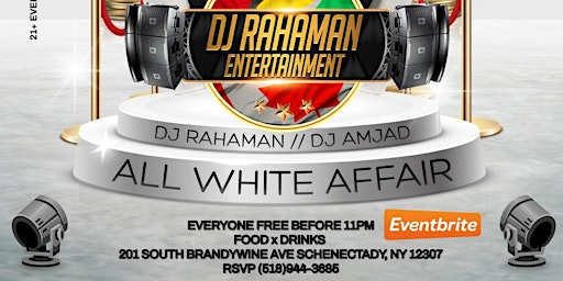 Imagem principal do evento ALL WHITE AFFAIR featuring DJ Rahaman & DJ Amjad