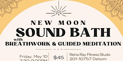 Primaire afbeelding van New Moon Sound Bath with Breathwork & Guided Meditation