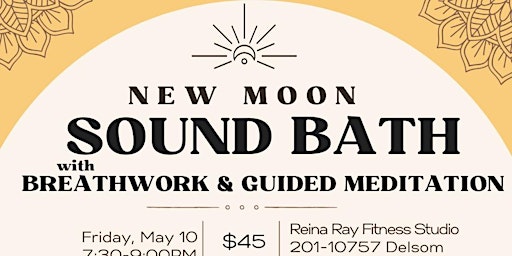 Image principale de New Moon Sound Bath with Breathwork & Guided Meditation