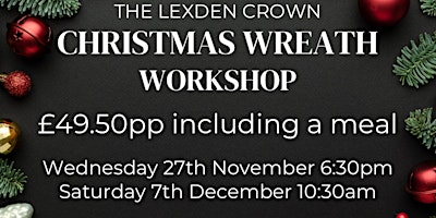 Christmas Wreath Making Workshop with Lunch primary image