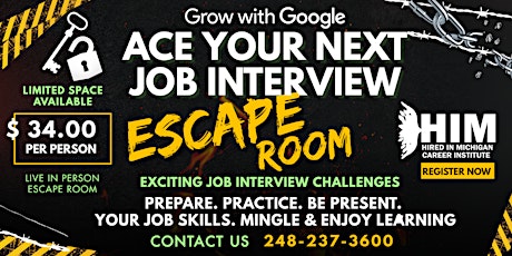 Google Ace Your Next Job Interview Escape Room (Michigan - Metro Detroit)