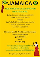Hauptbild für Jamaica Independence Celebration Meal & Social
