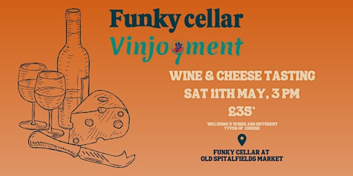 Imagem principal de Funky Cellar x Vinjoyment: Wine and Cheese Tasting