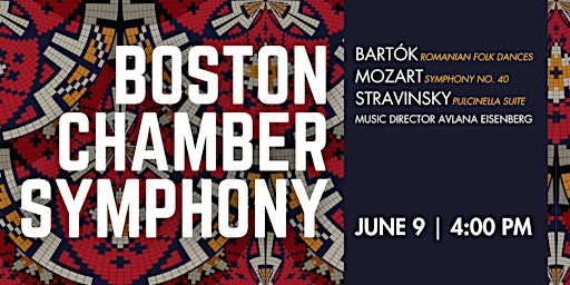 Boston Chamber Symphony | Masterworks by Bartók, Mozart, and Stravinsky primary image