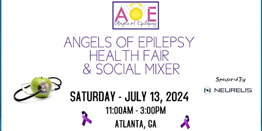 Image principale de Angels of Epilepsy Health Fair & Social Mixer
