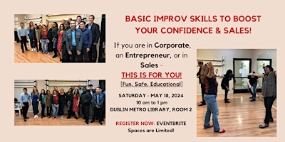 BASIC IMPROV SKILLS FOR BOOSTING YOUR CONFIDENCE & SALES primary image