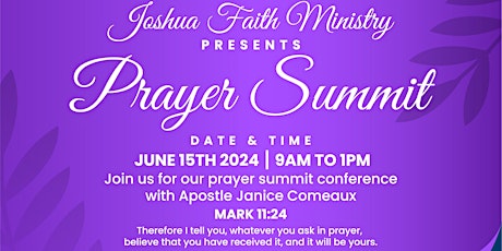 Joshua Faith Ministries Prayer Conference