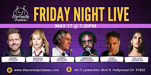 Imagem principal do evento Friday Night Live at The Comedy Chateau (5/17)
